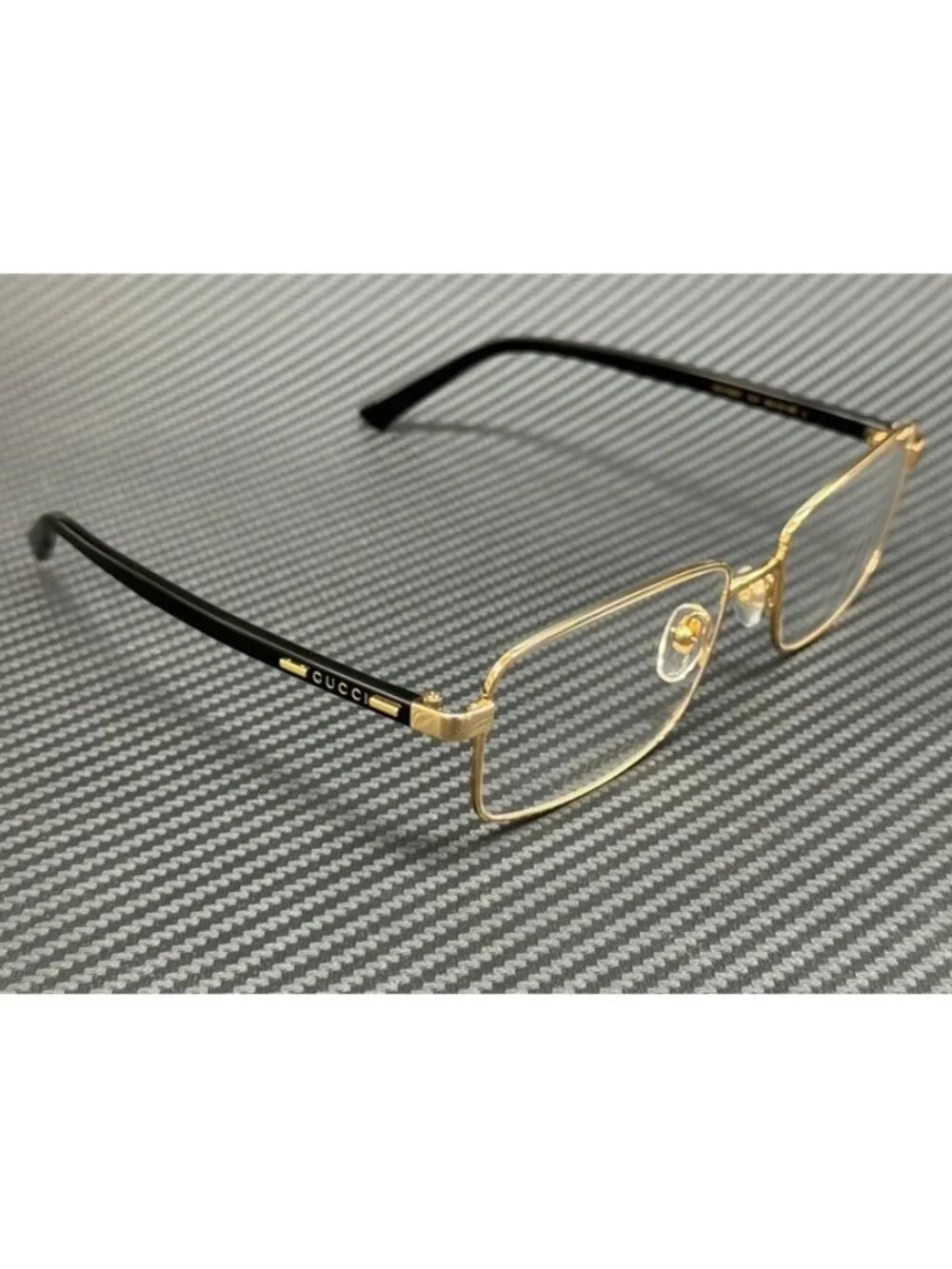 New Gucci Men Gold Black Eyeglasses 59-18-145
